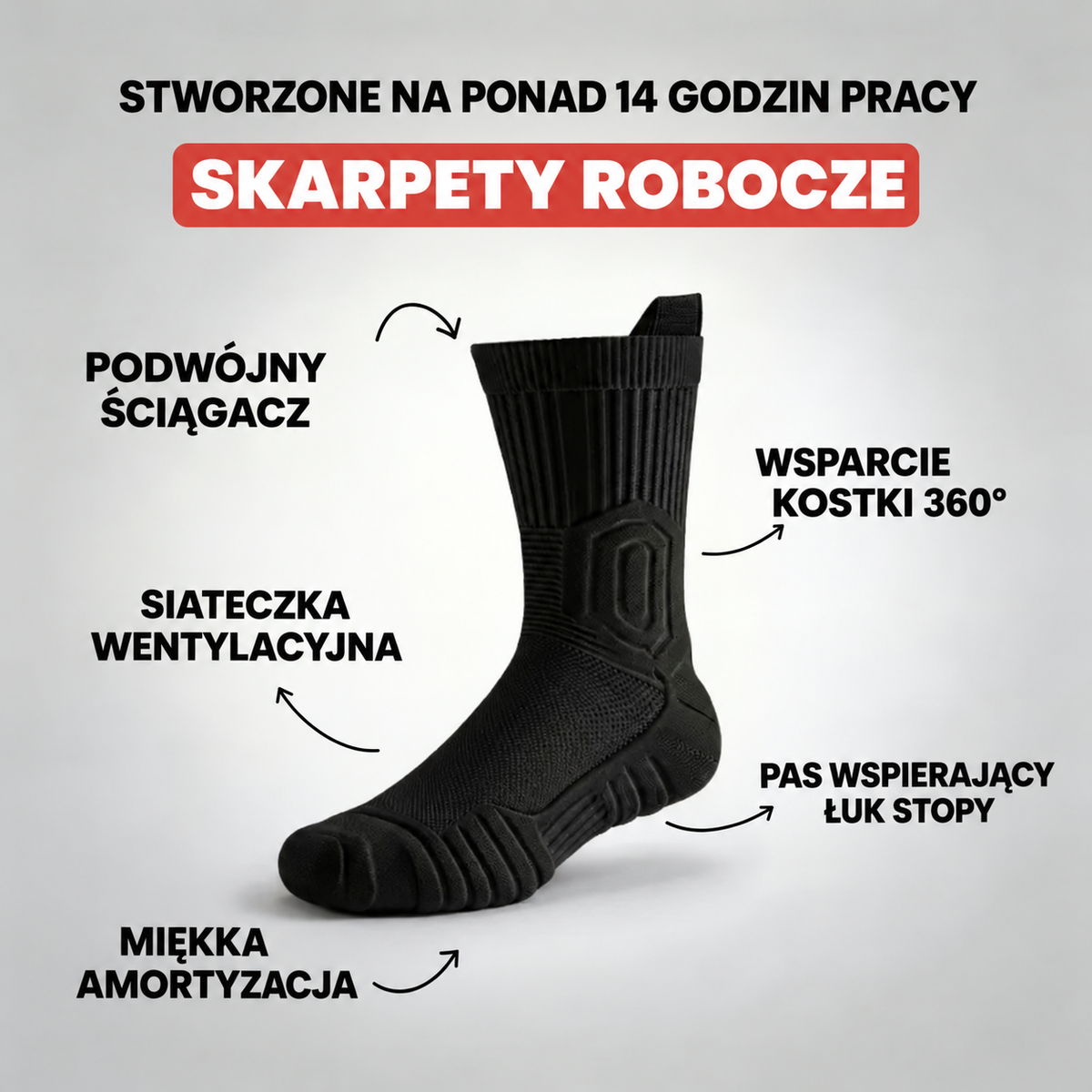 Brygaro™ – Profesjonalne Skarpety Robocze